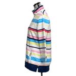 Talbots T by  Women’s Rainbow Striped Half Zip Sweatshirt Size S Nautical Preppy Photo 3