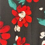 Urban Outfitters  Michelle Dress Plunging Neckline Floral Red Black Size Small Photo 3