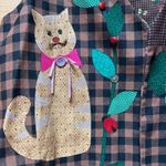 Handmade VTG 90 3D Reversible Cat Vest Medium Novelty Cottagecore Granny Teacher Photo 4