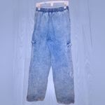 BLASHE Women’s Wide Leg Cargo Jeans Blue Size M Photo 3