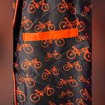 Anthropologie Eloise Satin Navy and Pink Bicycle Print Pajama Top Blue Size M Photo 2