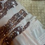 A'Gaci Gold Sequin High Slit Fitted Gown SZ L 8/10 Formal Gala Prom Stretchy Photo 4