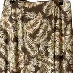 J.Jill Printed A-Line Knit Maxi Skirt Watercress Cheerful Palms Elastic Waist SP Photo 5