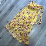 Hummingbird Ruffled Wrap Maxi Skirt Yellow Floral  Photo 5