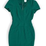Reiss Marcia Peplum V-neck Dress, Green, Size 4 Photo 3