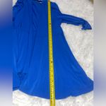 Susan Graver vibrant blue 3/4 sleeve cardigan top open front shirt woman’s 1X Photo 5