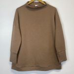 Tribal Jeans Brown Quilted Mock Turtleneck Sweatshirt Size M Photo 1