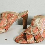 Johnston & Murphy Carrie Black Leather Slide Sandals Mule Heels Size 7.5 Photo 5