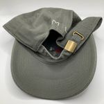 Olive Green Floral Hand Embroidered Washed Canvas Adjustable Baseball Dad Hat Photo 4