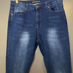 Bamboo  Jeans Womens 14 Blue Dark Wash Skinny Stretch Denim Five Pocket Mid Rise Photo 0