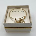 Anne Klein Crystal Charm Bangle Bracelet in Gold-Tone MSRP $28 NWT Photo 2