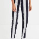 Urban Outfitters BDG  Jeans Womens 26 Black White Striped High Rise 90s Retro Photo 0
