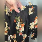 Loft Floral Black Dress Long sleeved SMALL Photo 4