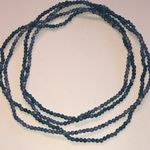 2 Elegant Blue Semi Precious Stones Beaded Boho Necklaces Photo 0