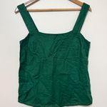 J.Crew  Linen blend squareneck tank top size small green Photo 1