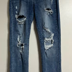 Judy Blue  Boyfriend Fit Jeans Women's Size 11/30 Light Wash Distressed Denim Photo 0