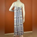 Pink Stitch  Womens Maxi Dress Size 6 Blue Multi Print Spaghetti Straps.  A15 Photo 1