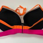 Victoria's Secret  Black, Pink, & Orange The Hottie Halter Push Up Bikini Top Photo 2