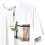 Burberry NWT  Oversized Checked Twill Trimmed Organic Cotton T-Shirt Size XS Photo 10