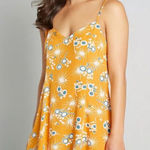 Modcloth NWT On Cloud Nineties Yellow Printed Shift Mini Dress Size Small Photo 0