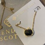 Kendra Scott Golden Obsidian 14k Gold-Plated Pumpkin 19" Adjustable Necklace Photo 2