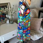 Jams World , colorful, sleeveless V-neck, fish party, vacation, tropical dress L Photo 5