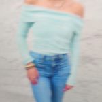 Free People  Autumn Cozy Off The Shoulder Bodysuit Size M Photo 8