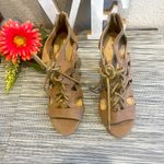 JustFab  Caged Lace Up Block Heels Size 7 Photo 2