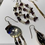 Lot Of 4 Costume Earrings Long Dangle Drop Photo 4