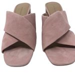 Banana Republic  Sz 7.5‎ M Women's Pink Leather Block Heel Slip On Heel Mules Photo 4