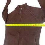 Merrell  Wool Blend Zip Up Sweater Jacket Womens Size Medium Brown Blue Lining Photo 12
