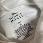 Disney Minnie Mouse White Hoodie Sweatshirt Women's Size S Pink Graphic Print Photo 2