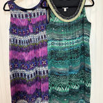 Dress Barn  Dresses Sleeveless Print Pleated Mini Classic Summer Bundle Size 10 Photo 0