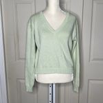 Brandy Melville  Leigh Mint Pastel Green V Neck Ribbed Sweater OS Photo 3