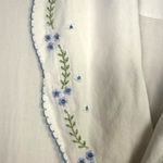 Miss Elaine Robe Womens Large White Embroidered Floral Housecoat Lounge Photo 4