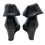 Chloé Chloe Kole Wedge Booties Boots Leather Lace-Up Black Size 36.5 US 6.5 Photo 8