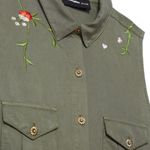 The Kooples | Khaki Embroidered Romper | Size XS Photo 1