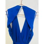 Ramy Brook NWT  Blue Satin Stretch Column Fit Open Back Milan Gown Dress Size 6 Photo 6