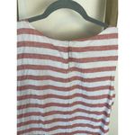 BeachLunchLounge  Linen Striped Red White Shift Mini Dress | Womens M Photo 5