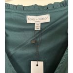 Koko + Mason Womens Green Ruffled Maxi Daytime Maxi Dress Size xs Photo 4