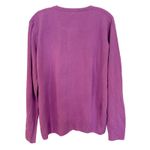 Appleseed's Classic Knit Cardigan Women's XL Lavendar Career Preppy Button Front Purple Photo 3