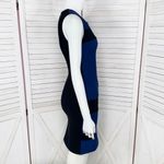 Anatomie Retro Colorblock Fleece Lined Sleeveless Sheath‎ Dress Blue Black XS Photo 3