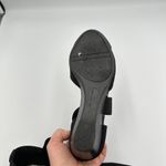 Anne Klein  Womens Black Fabric Wedge Heels Elastic Straps Comfort Shoes Size 6M Photo 6