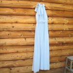 Mac Duggal  55035 Womens Blue High Neck Chiffon Gown with Bow Photo 6