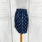 J. Crew Factory Sidewalk Ikat Print Linen Miniskirt Blue Size 2 Photo 3