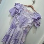 Love Shack Fancy  Natasha Heritage Mini Dress purple size Large Photo 4