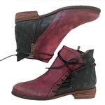 VeraCruz Artisan Distressed Leather Bootie Shoes Plum and Black Euro 38 US 7.5 Photo 0