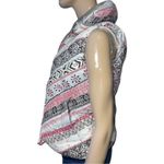Erin Snow Women’s Size S Reversible Winter Print to Metallic Silver Down Vest Black Photo 5