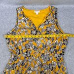 Market & Spruce Women's Size L Yellow Floral Embroidered Sleeveless Dress Photo 8