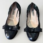 Prada  Black Patent Leather Bow Detail Ballet Flats Size 41‎  US 10.5-11 Photo 0